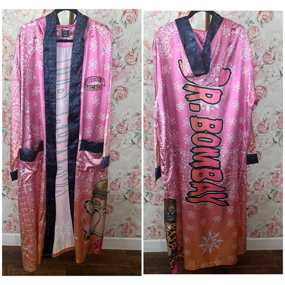 RARE Bored Ape Yacht Dr Bombay Death Row Records Snoop Dog Satin Robe size XL